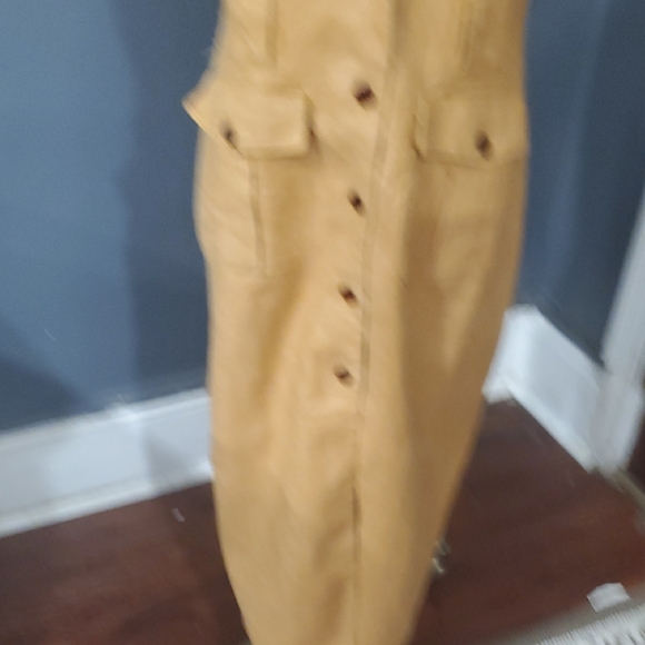 Vtg H.L. Spencer Tan Maxi Dress - Picture 4 of 17